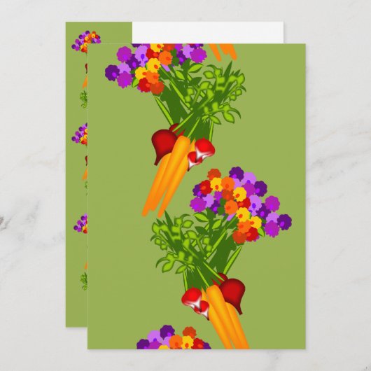 Veggies & Blume, Garden Club Einladung (Vorne/Hinten)