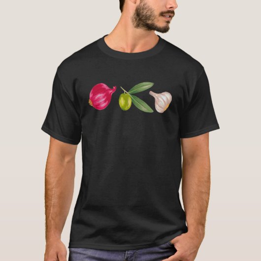 Veggies for Cooking Onion Olive Garlic T-Shirt (Vorderseite)
