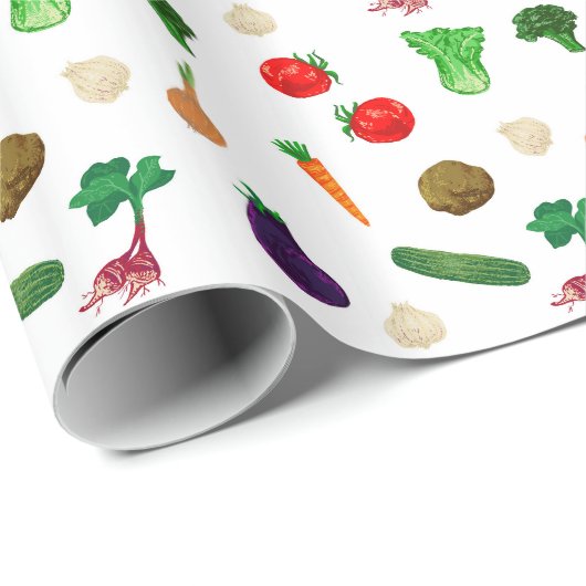 Veggies-Gemüse-Geschenk-Verpackung Geschenkpapier (Rolleneckpunkt)