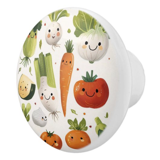 Veggies Keramik Drehknopf Keramikknauf (Rechts)