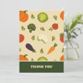 Veggies Pattern Dankeskarte (Stehend Vorderseite)