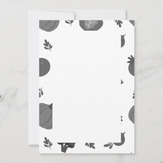 Veggies Pattern Dankeskarte (Rückseite)