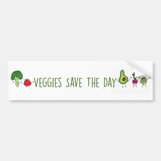 Veggies retten den TagesAutoaufkleber Autoaufkleber (Vorne)