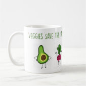 Veggies retten die Tagesavocado-und -rettich-Tasse Kaffeetasse (Links)