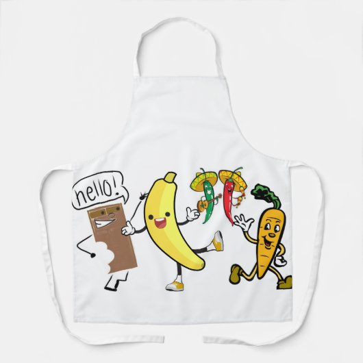 Veggies & Schokolade Schürze (Vorderseite)