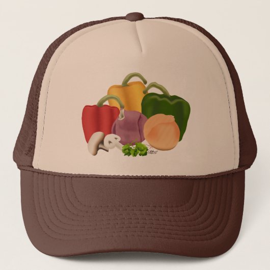 Veggies Truckerkappe (Vorderseite)