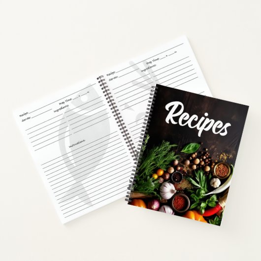 Veggies und Gewürze Recipe Notizblock (Innenseite)