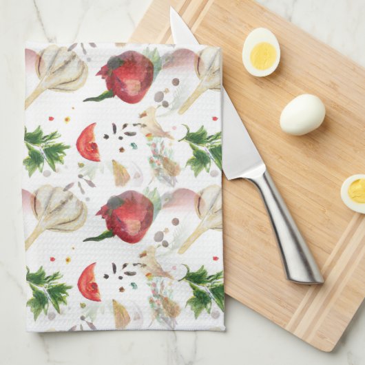 Veggies und Gewürzhandtuch Geschirrtuch (Viertel Falte)