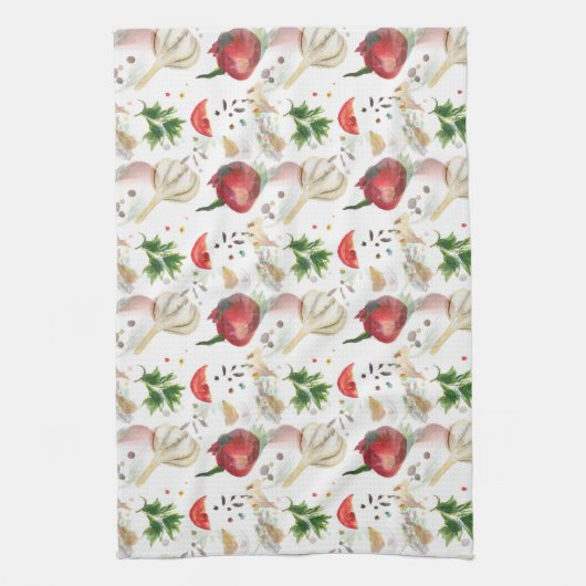 Veggies und Gewürzhandtuch Geschirrtuch (Vertikal)