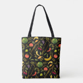 Veggies und Goldflaschen Feinschmecker Hipster Mus Tasche (Rückseite)