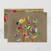 Veggies Watercolor Postkarte (Vorne/Hinten)