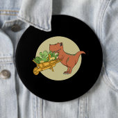 Veggiesaurus Proud Vegan Vegetarian Dinosaurier Lo Button (Beispiel)