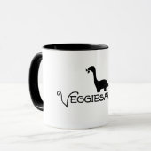 Veggiesaurus Tasse - vegetarisches Geschenk (Vorderseite Links)