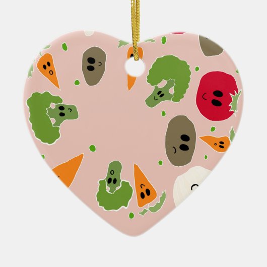 veggis Schwarm Keramik Ornament (Vorne)