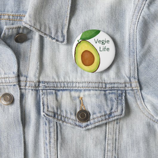 Vegie Leben AVOCADO Knopf Button (Beispiel)