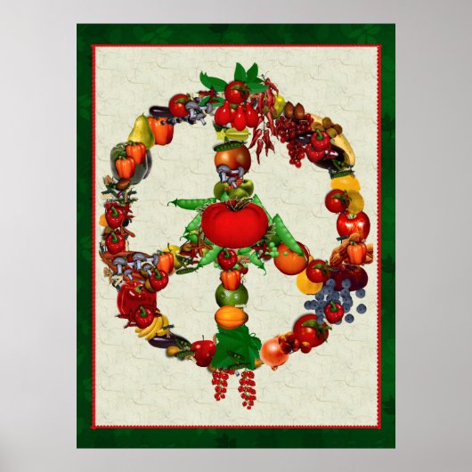 Vegie Peace Sign Poster (Vorne)