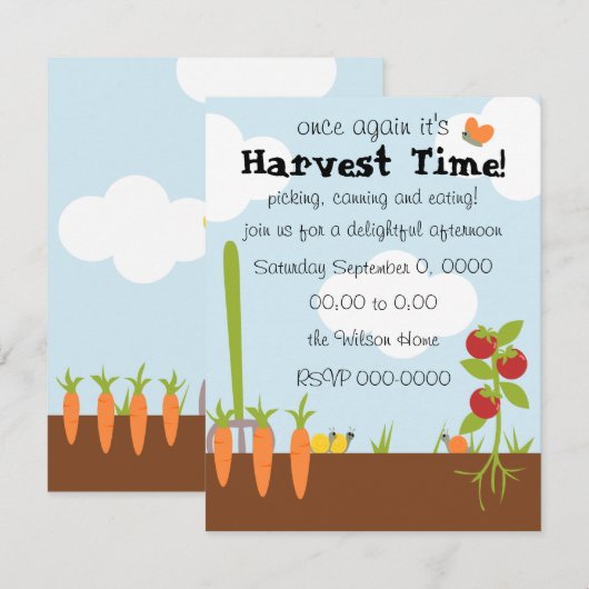Vegtable Garden Einladung (Vorne/Hinten)