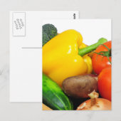 Vegtables in einem Korb Postkarte (Vorne/Hinten)
