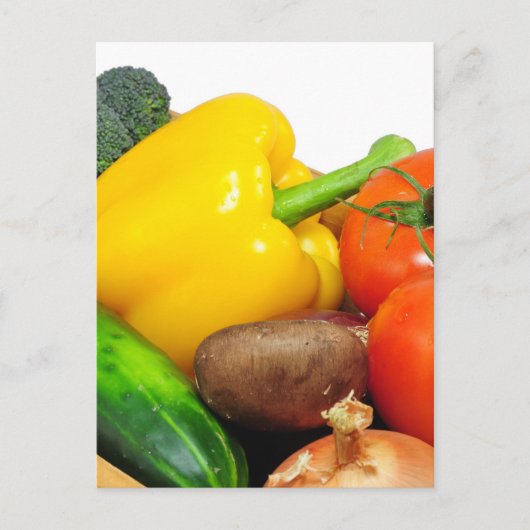 Vegtables in einem Korb Postkarte (Vorderseite)