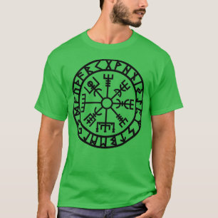 Vegvisier Futhark Runes Navigator Vikings Essentia T-Shirt