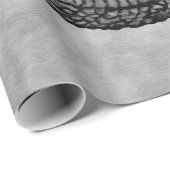 Vegvisier mit Ouroboros und Runen - Graustufen Geschenkpapier (Rolleneckpunkt)