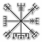 Vegvisier Viking Symbol Aufkleber (Vorderseite)