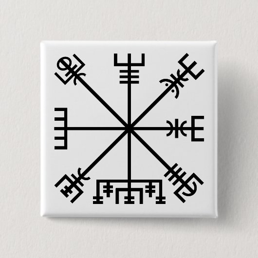 Vegvisier Viking Symbol Button (Vorderseite)