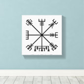 Vegvisier Viking Symbol Leinwanddruck (Insitu (Holzboden))