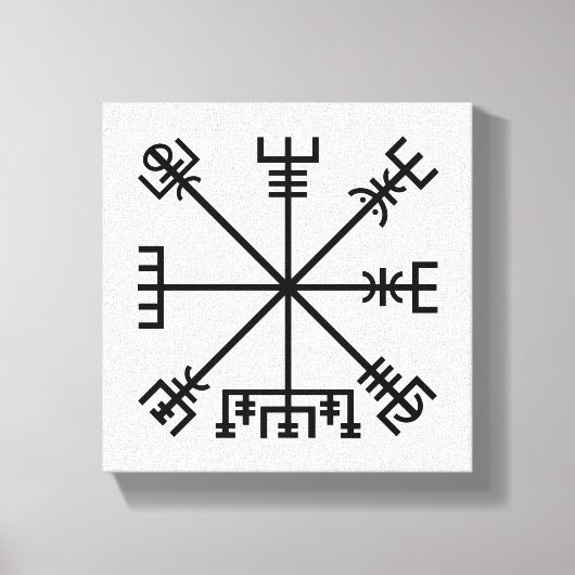Vegvisier Viking Symbol Leinwanddruck (Vorderseite)