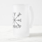 Vegvisier Viking Symbol Mattglas Bierglas (VorderseiteRechts)