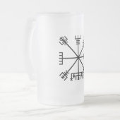 Vegvisier Viking Symbol Mattglas Bierglas (Vorderseite Links)