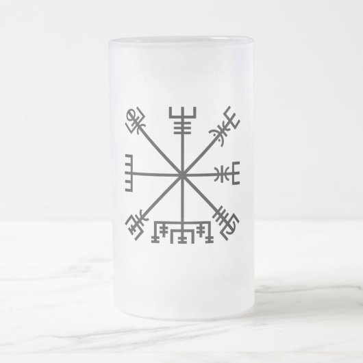 Vegvisier Viking Symbol Mattglas Bierglas (Mittel)