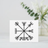 Vegvisier Viking Symbol Postkarte (Stehend Vorderseite)