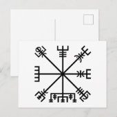 Vegvisier Viking Symbol Postkarte (Vorne/Hinten)