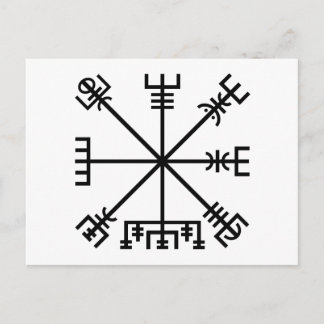 Vegvisier Viking Symbol Postkarte