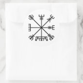 Vegvisier Viking Symbol Runder Aufkleber (Tasche)