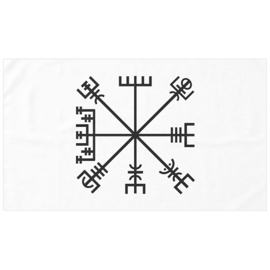 Vegvisier Viking Symbol Tischdecke (Vorderseite (Horizontal))