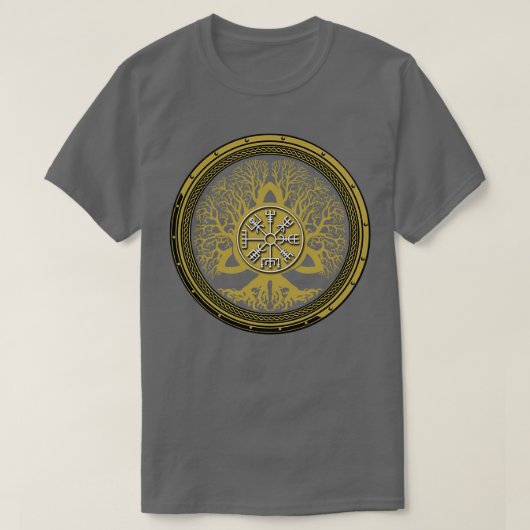 Vegvisir and Tree of Life Yggdrasil 1 T-Shirt (Design vorne)