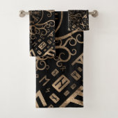 Vegvisir Baum des Lebens Yggdrasil und der Runen Badhandtuch Set (Insitu)