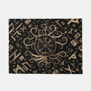 Vegvisir Baum des Lebens Yggdrasil und der Runen Fußmatte