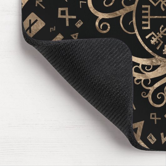 Vegvisir Baum des Lebens Yggdrasil und der Runen Mousepad (Ecke)