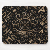 Vegvisir Baum des Lebens Yggdrasil und der Runen Mousepad (Vorne)