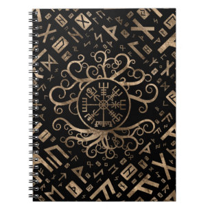 Vegvisir Baum des Lebens Yggdrasil und der Runen Notizblock