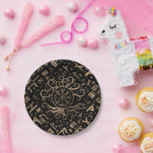 Vegvisir Baum des Lebens Yggdrasil und der Runen Pappteller (Party)