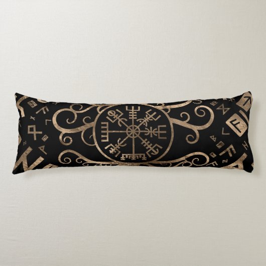 Vegvisir Baum des Lebens Yggdrasil und der Runen Seitenschläferkissen (Vorderseite)