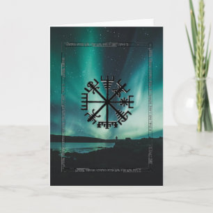 Vegvisir Compass/Wayfinder Rune-Grüße-Karte Karte