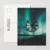 Vegvisir Compass/Wayfinder Viking Rune Postkarte (Vorne/Hinten)