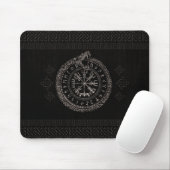 Vegvisir mit Ouroboros und Runen Mousepad (Mit Mouse)