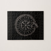 Vegvisir mit Ouroboros und Runen Puzzle (Horizontal)