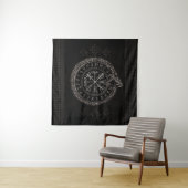 Vegvisir mit Ouroboros und Runen Wandteppich (Beispiel (Horizontal))